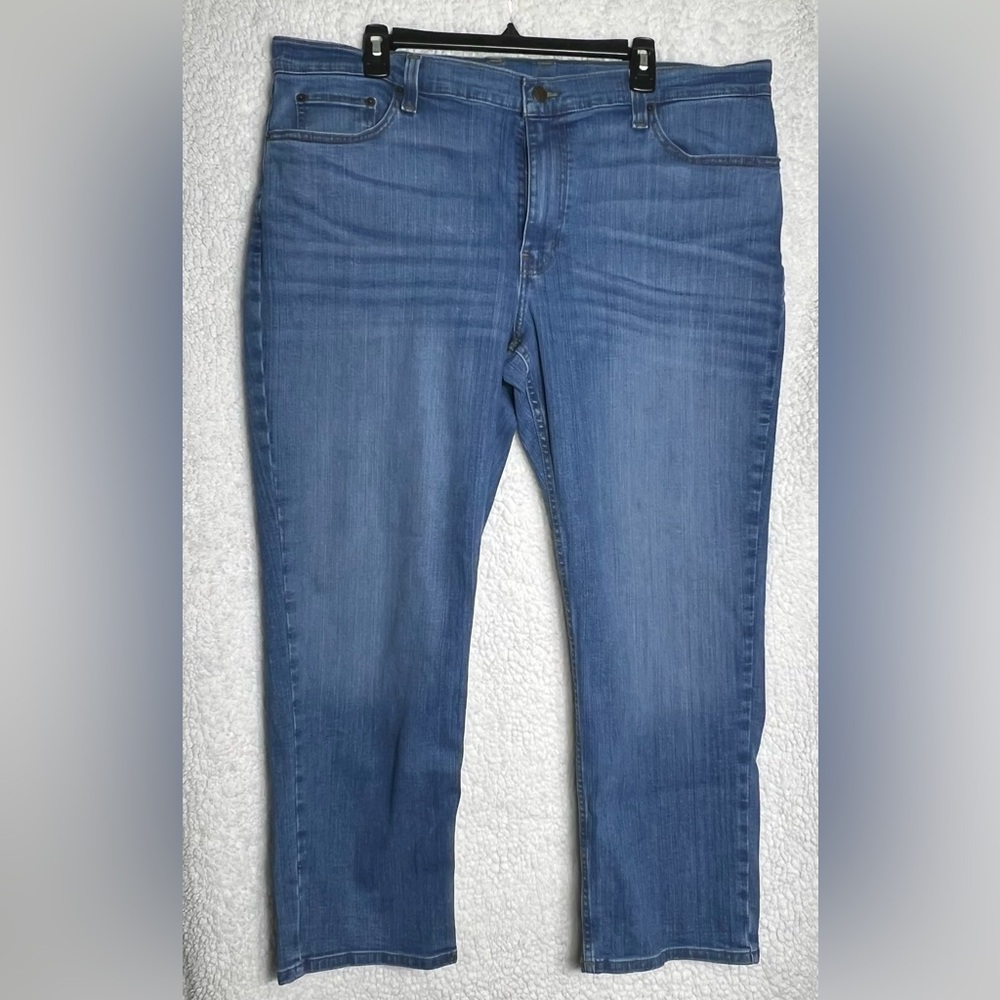 TWO LL Bean Jeans Mens 40x28 Blue BeanFlex Standard Fit Straight Leg Medium Wash - Picture 1 of 15